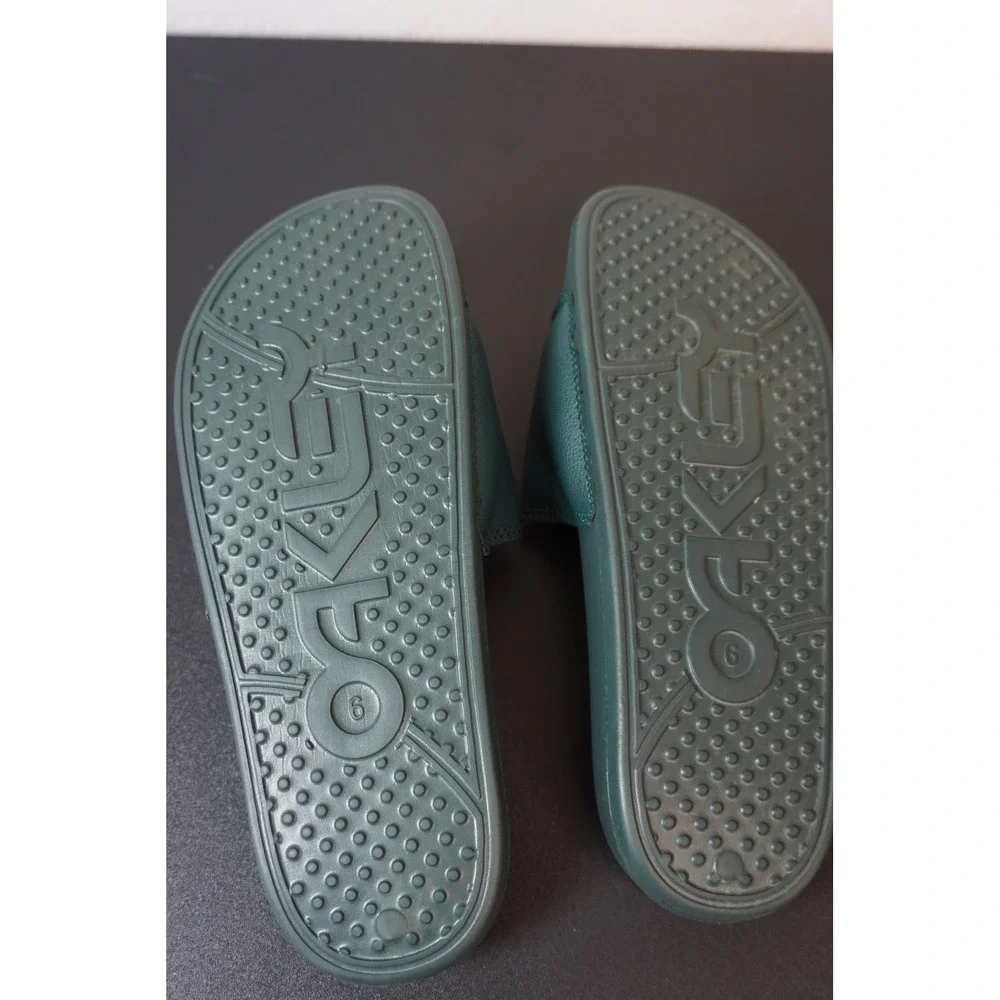 Oakley B1B Slide Sandals Mens 6 Hunter Green White Logo Athletic Slip On Shoes